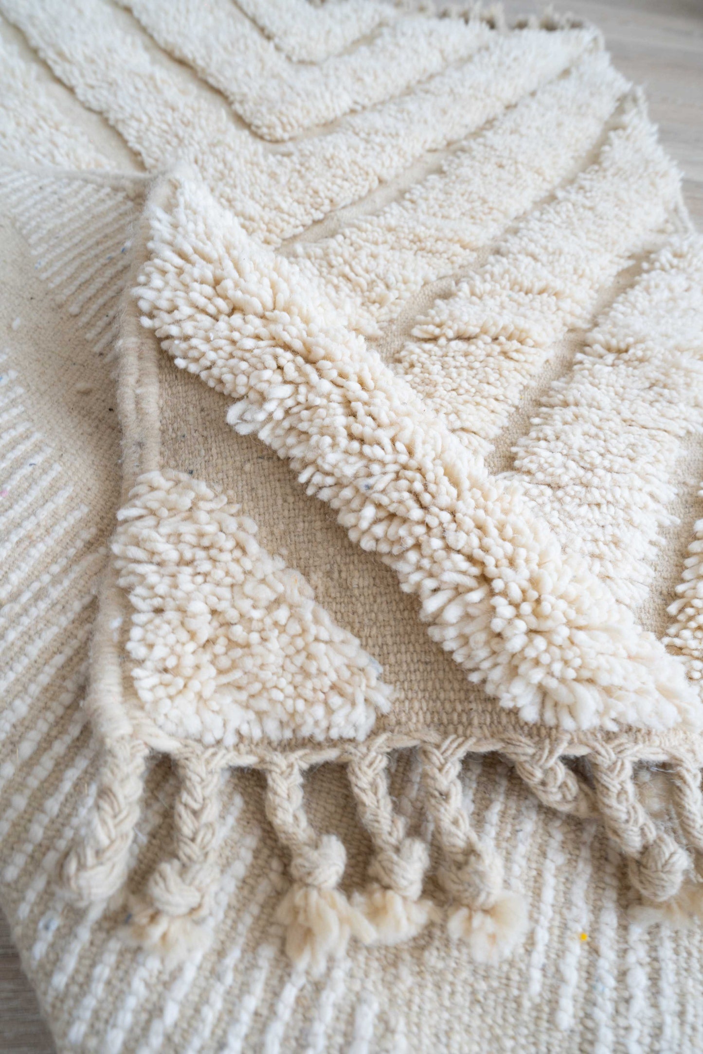 Tapis Beni Ouarain blanc- 170 x 106cm / B109