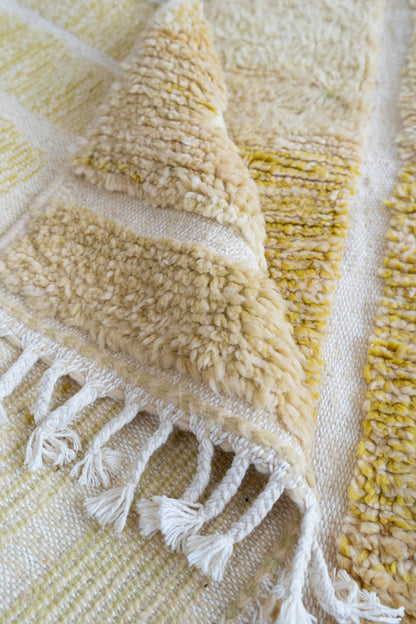 Tapis Beni Ouarain vert, jaune - 263 x 163cm / B103