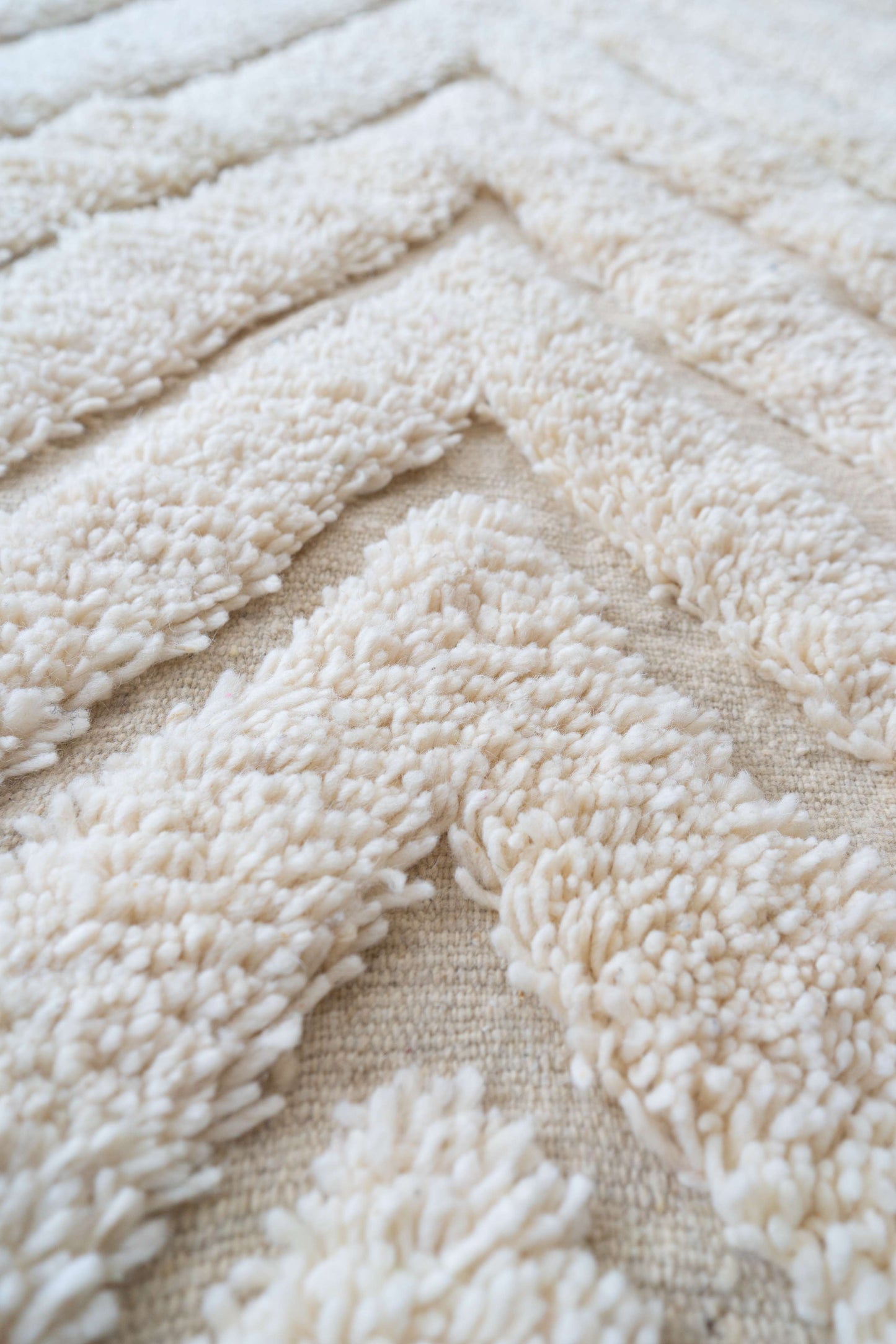 Tapis Beni Ouarain blanc- 170 x 106cm / B109