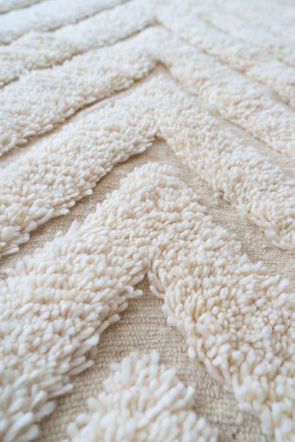 Tapis Beni Ouarain blanc- 170 x 106cm / B109