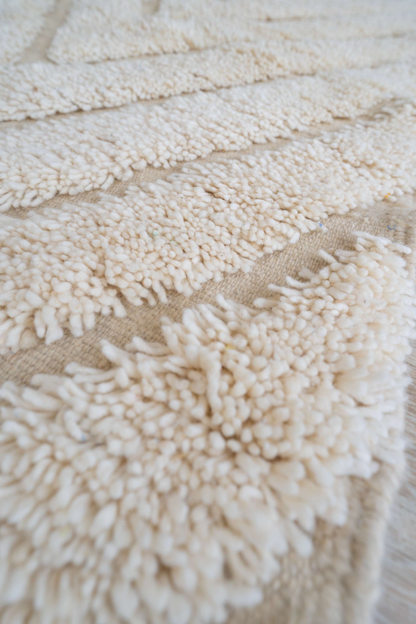 Tapis Beni Ouarain blanc- 170 x 106cm / B109