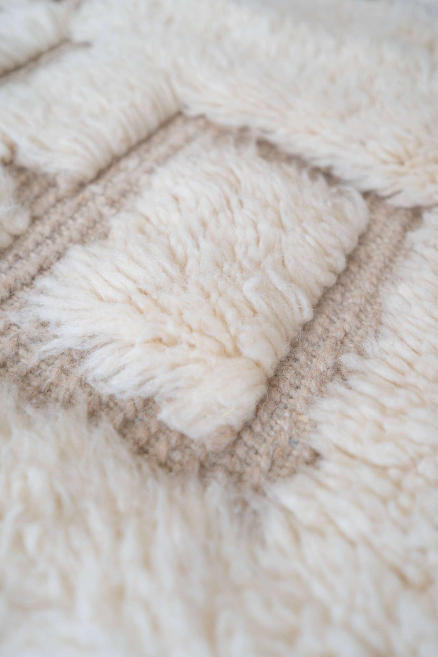 Tapis Beni Ouarain blanc- 175x 102cm / B110