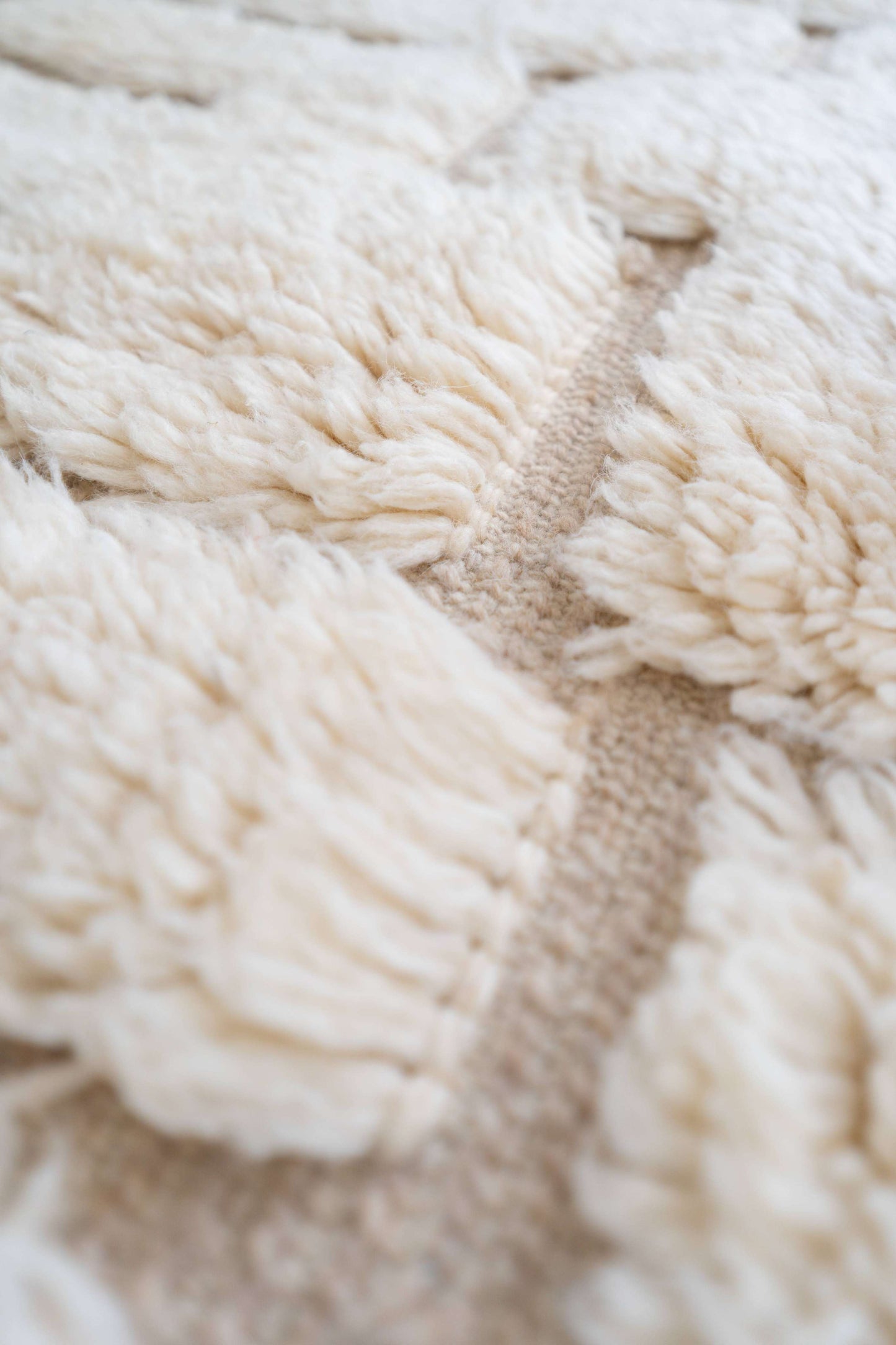 Tapis Beni Ouarain blanc- 175x 102cm / B110