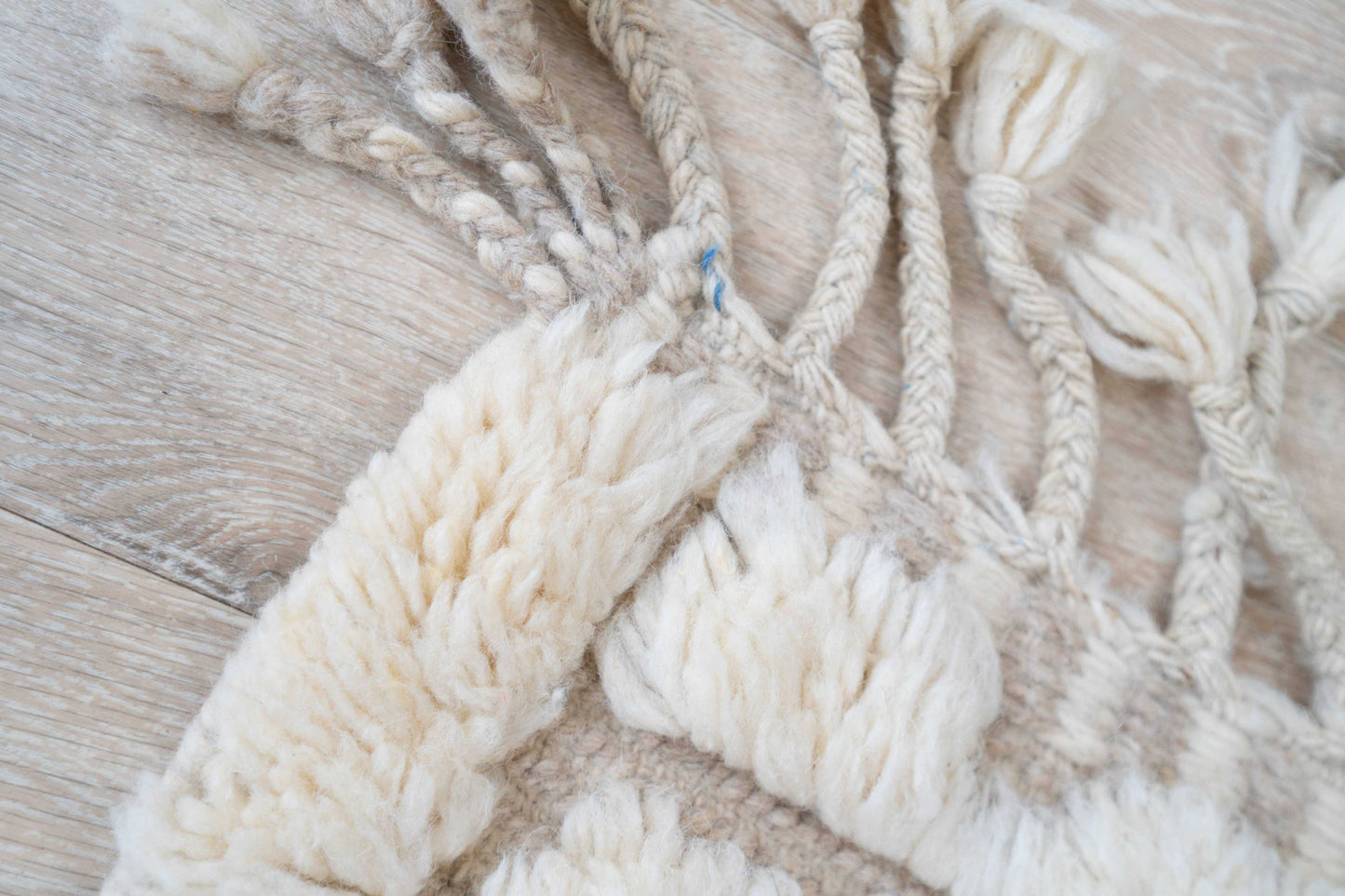 Tapis Beni Ouarain blanc- 175x 102cm / B110