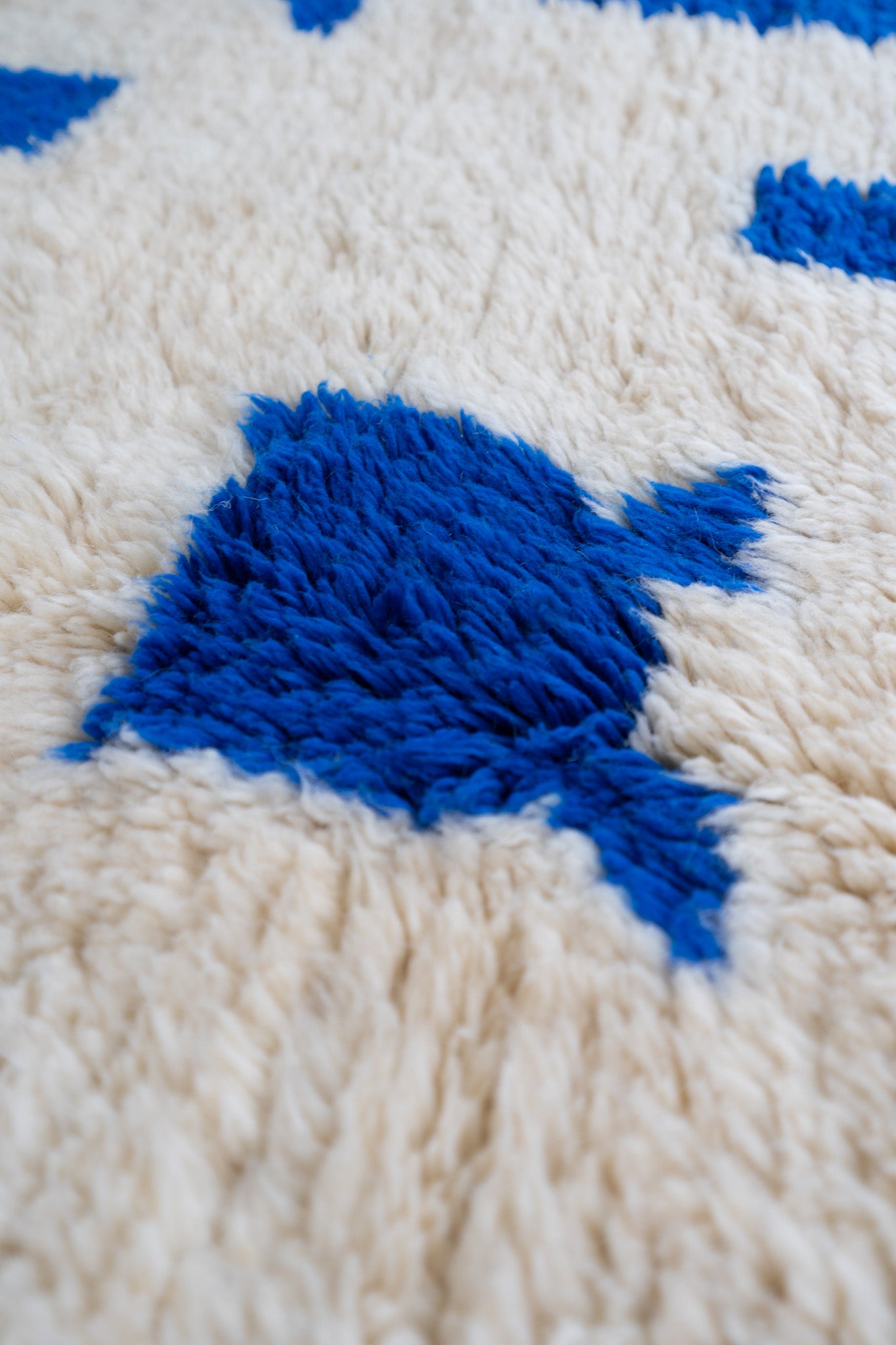 Tapis berbère Blanc et Bleu Majorelle - SM109