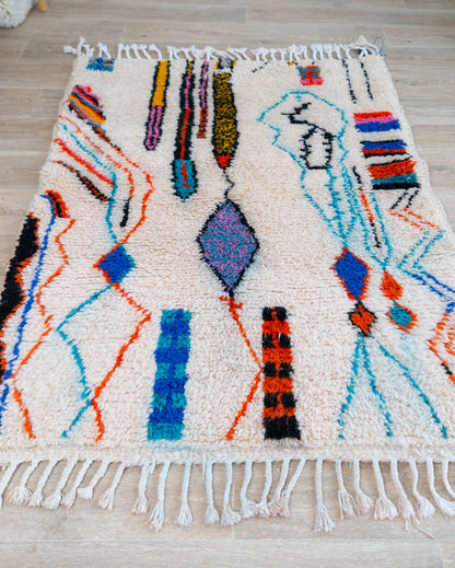 Tapis berbère coloré - 160 x 105cm / AZ105