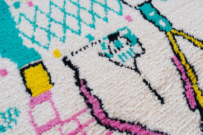 Tapis berbère coloré - 165 x 100cm / AZ104