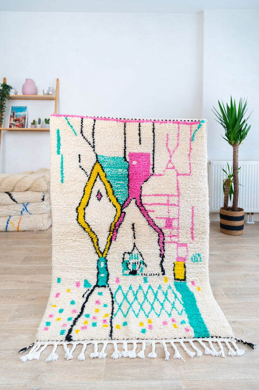 Tapis berbère coloré - 165 x 100cm / AZ104