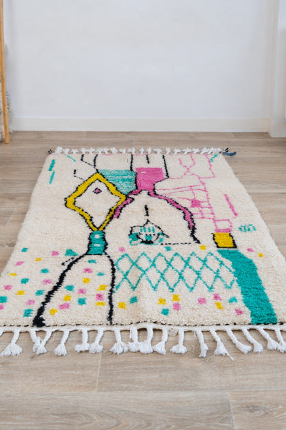 Tapis berbère coloré - 165 x 100cm / AZ104
