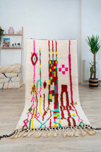 Tapis berbère coloré - 215 x 99cm / AZ103